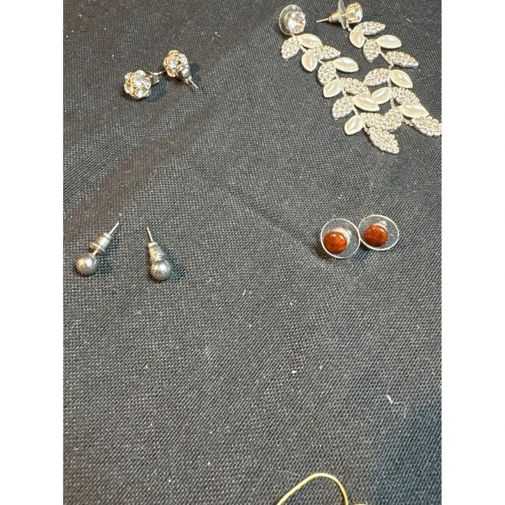 Assorted Fashion Earrings Set Sparkle Rhinestone Gemstone Drop‎ Studs